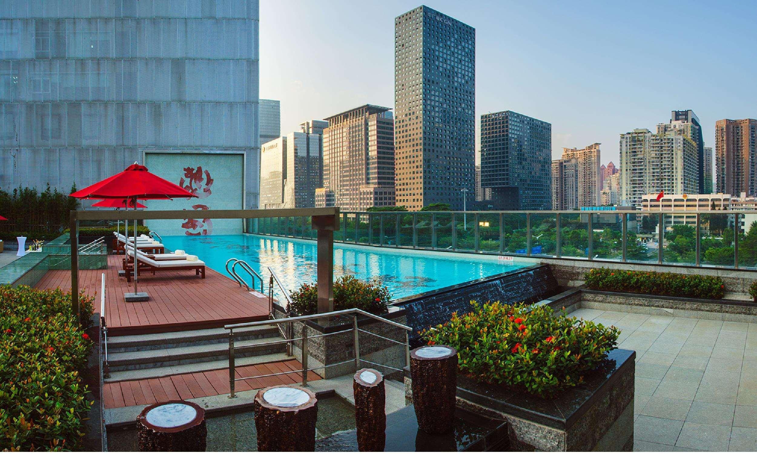 Hilton Shenzhen Futian, Metro Station At Hotel Front Door, Close To Futian Convention & Exhibition Center Bagian luar foto